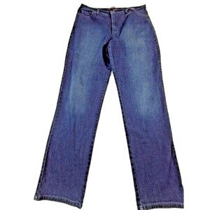 Gloria Vanderbilt Amanda Jeans Women 14 Short Blue High Rise Stretch Denim